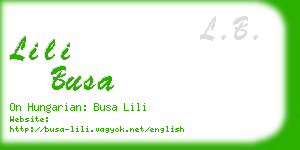 lili busa business card